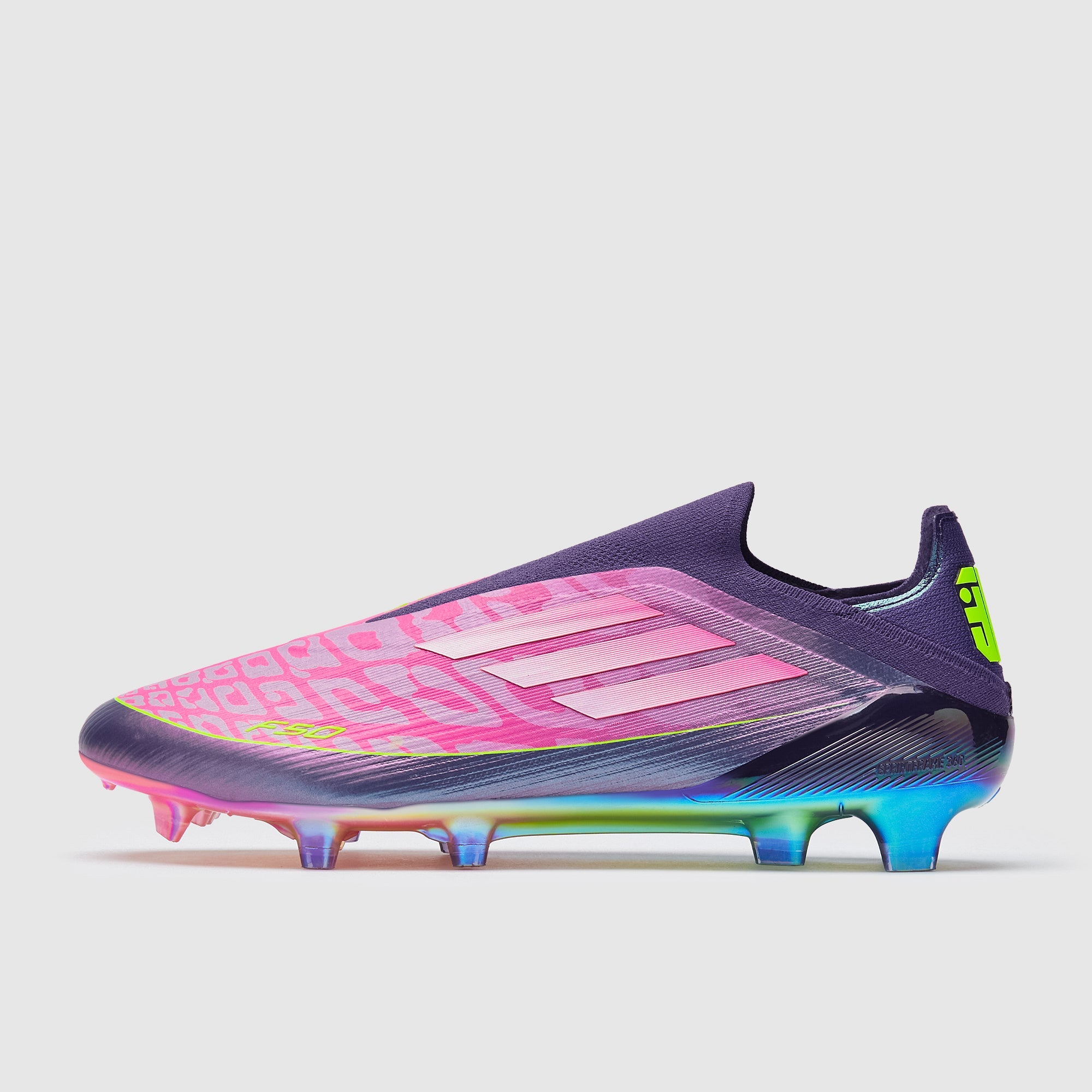 Adidas F50 Elite Laceless x Lamine Yamal FG Football Boots Unity Purple/Ftwr White/Lucid Lemon