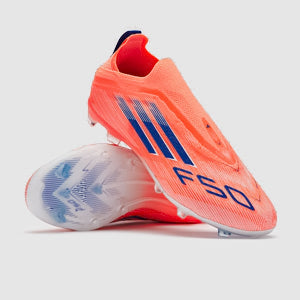 Adidas Kids F50 Elite Laceless FG Football Boots Beam Orange/Lucid Blue/Ftwr White
