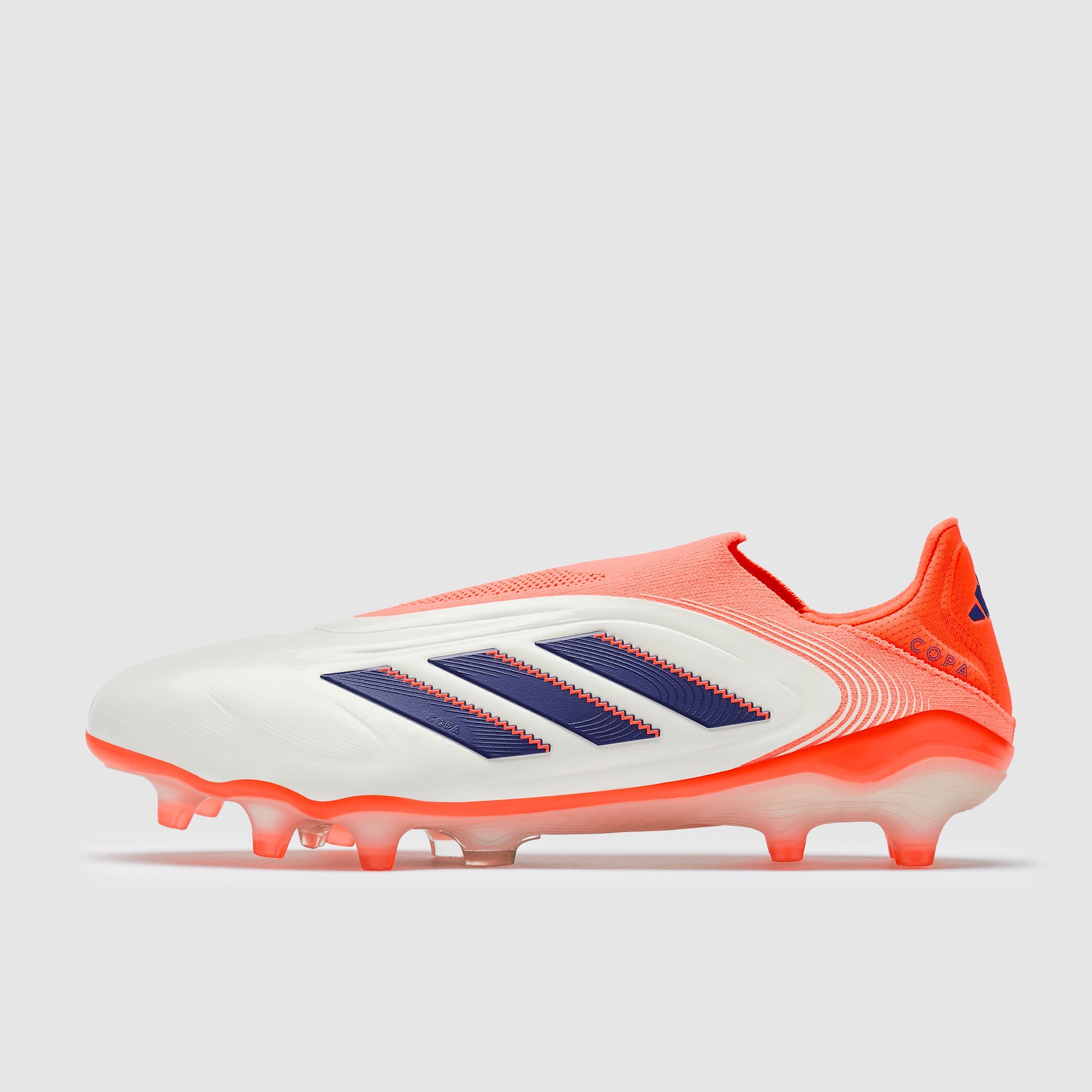 adidas Copa Pure III Elite Laceless FG Football Boots Off White/Lucid Blue/Signal Coral