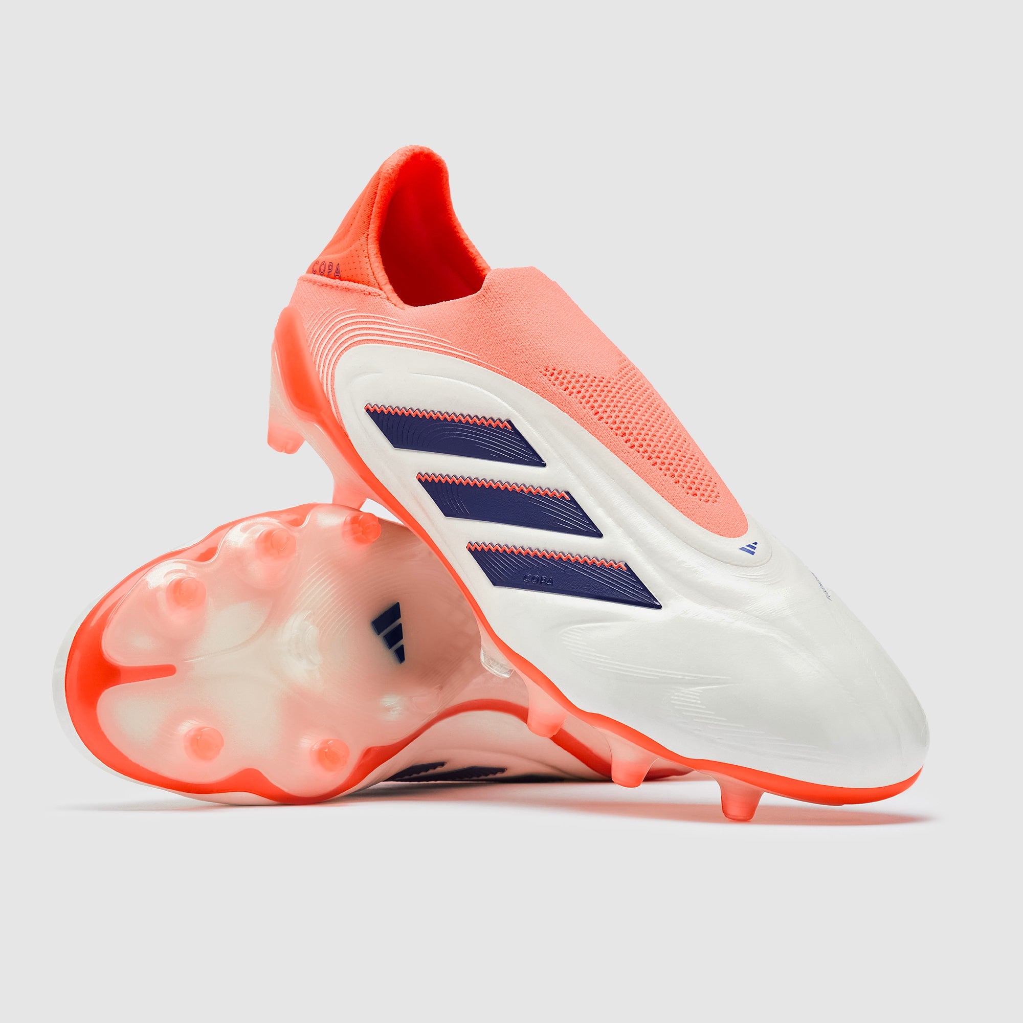adidas Copa Pure III Elite Laceless FG Football Boots Off White/Lucid Blue/Signal Coral