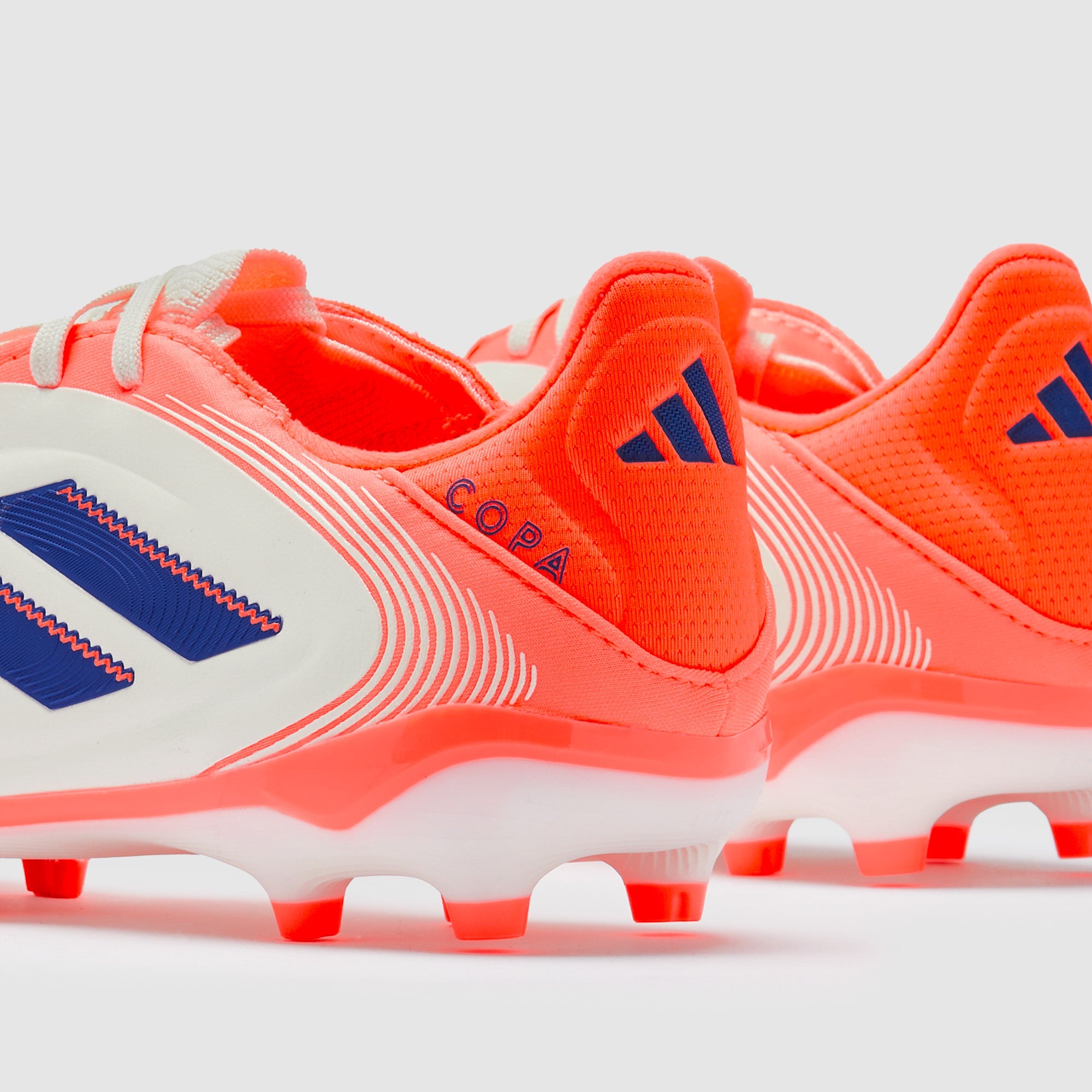 Adidas Kids Copa Pure III Elite FG/MG Football Boots Off White/Lucid Blue/Signal Coral