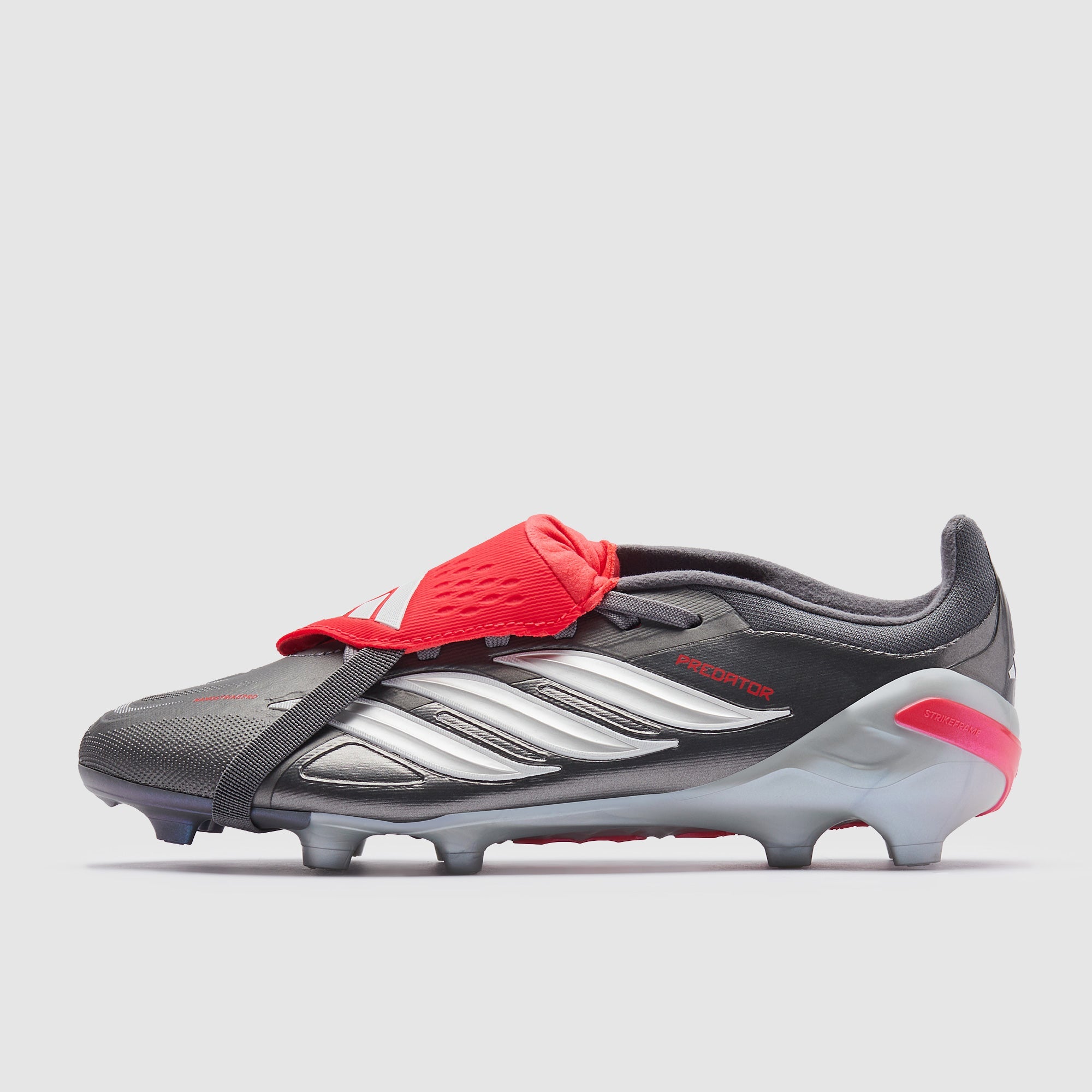 adidas Kids Predator Elite Tongue FG Football Boots Iron Met./Zero Met./Lucid Red