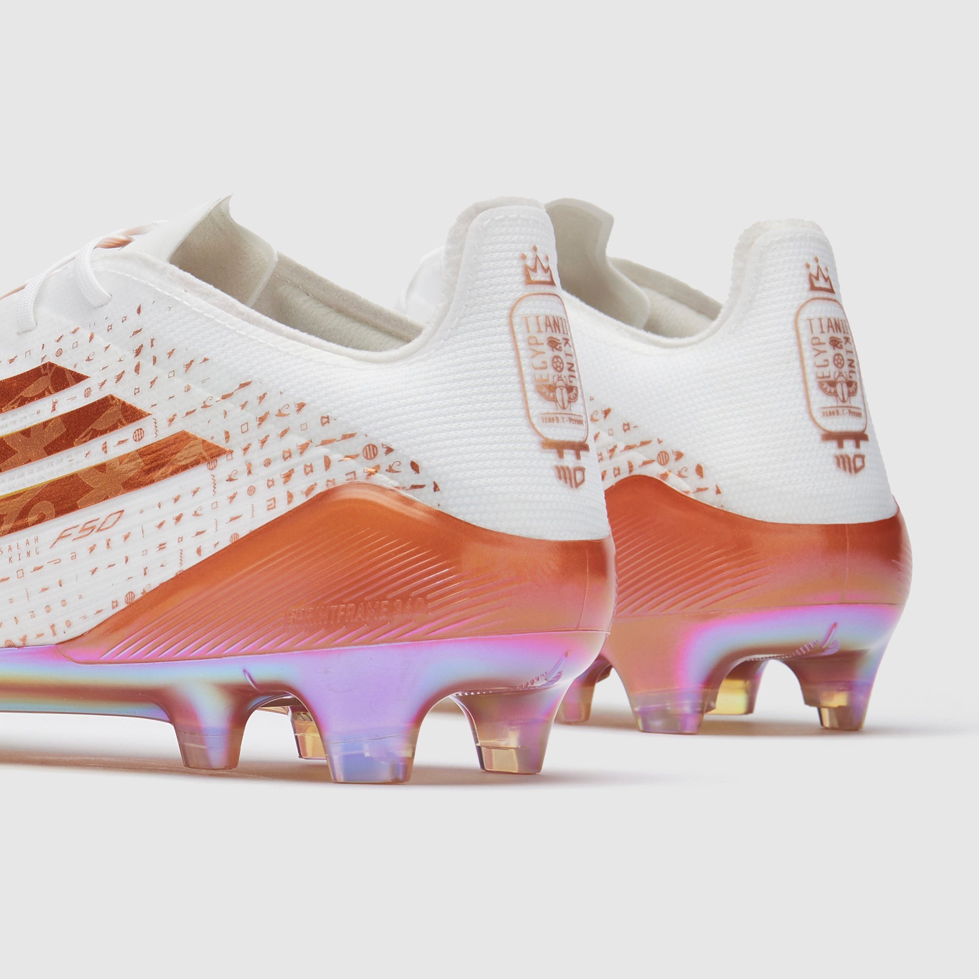 Adidas F50 Elite X Salah FG Football Boots Ftwr White/Golden Beige/Thermal Gold Met