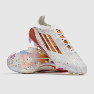 Adidas F50 Elite X Salah FG Football Boots Ftwr White/Golden Beige/Thermal Gold Met