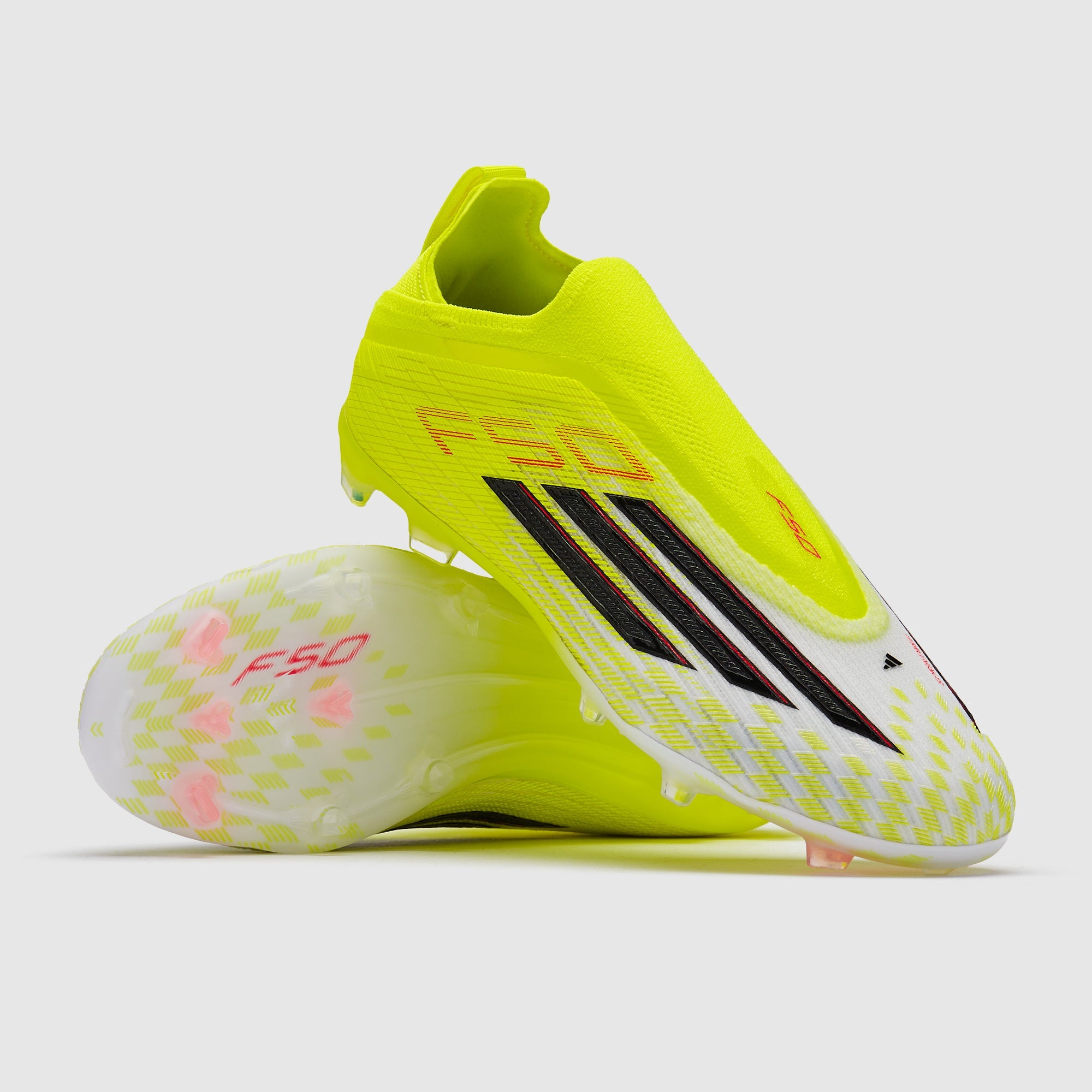 Adidas Kids F50 Elite Laceless FG Football Boots Team Solar Yellow/Core Black/Lucid Red
