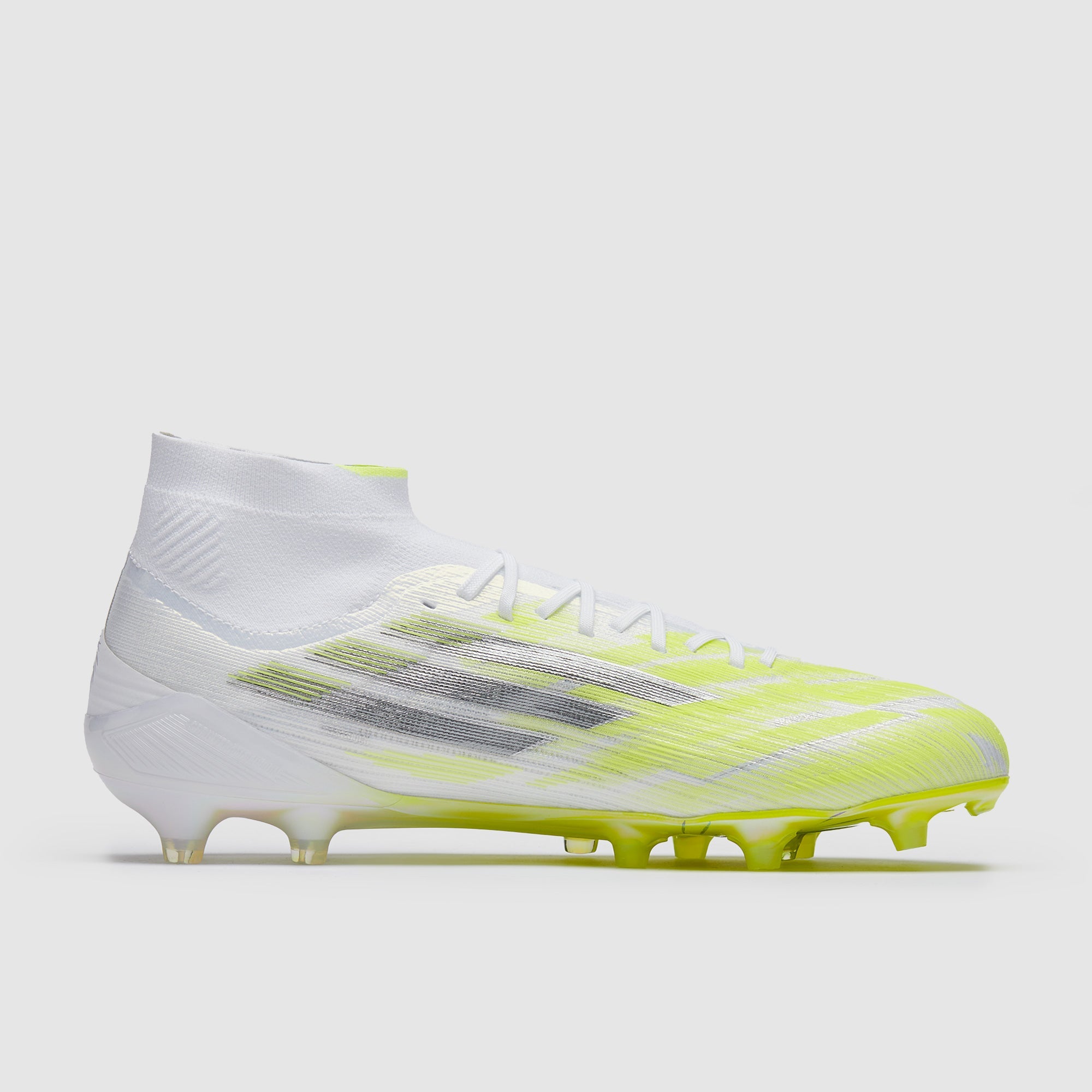 Adidas F50 Sparkfusion Elite FG/AG Football Boots Ftwr White/Iron Met./Hi-Res Yellow