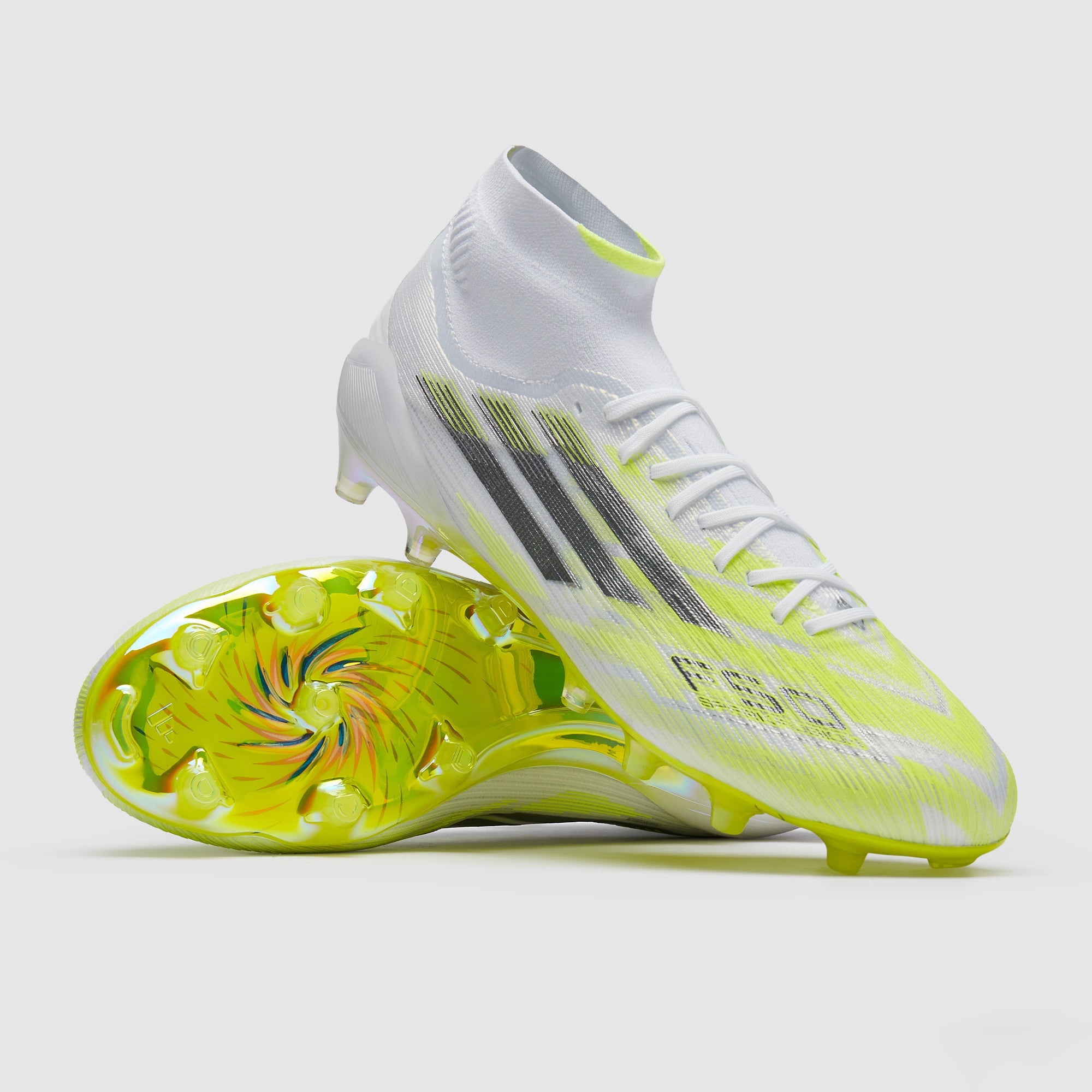 Adidas F50 Sparkfusion Elite FG/AG Football Boots Ftwr White/Iron Met./Hi-Res Yellow