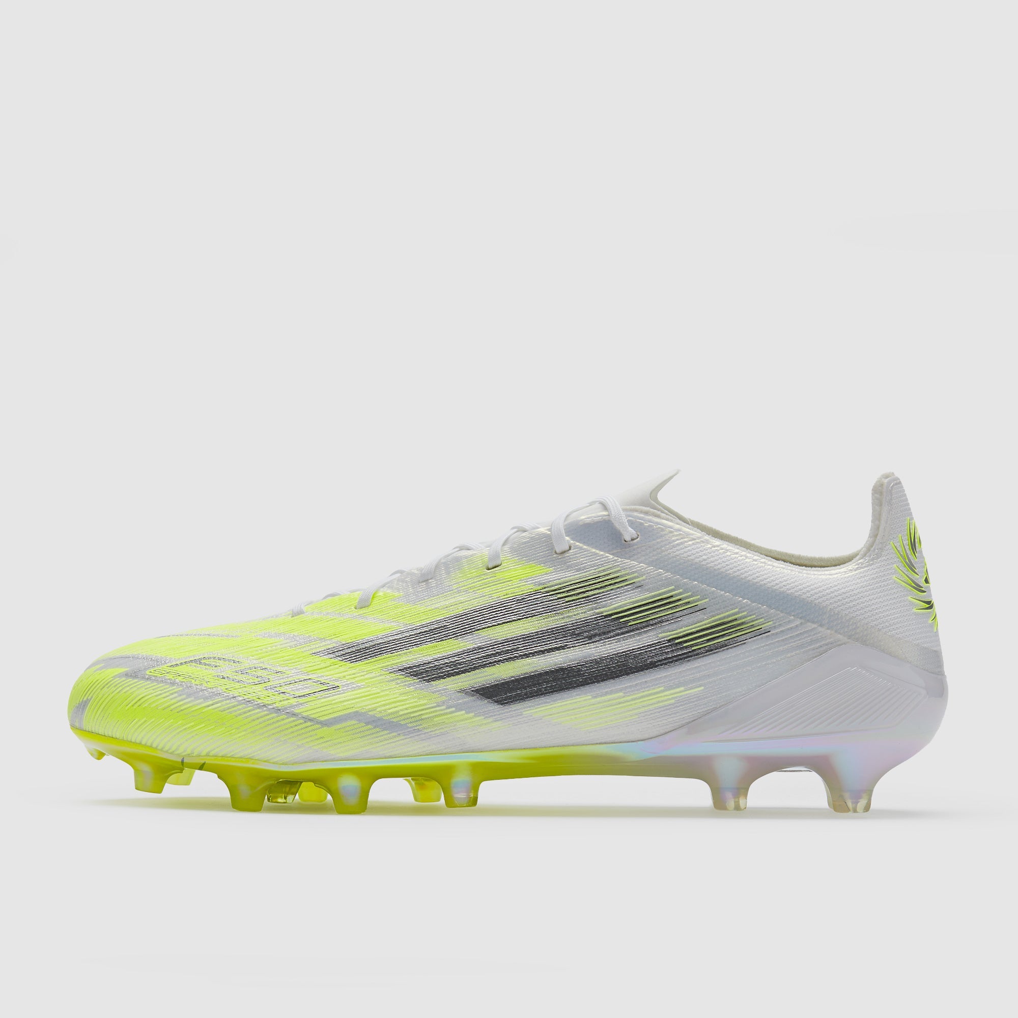 Adidas F50 Sparkfusion Elite Low FG/AG Football Boots Ftwr White/Iron Met./Hi-Res Yellow