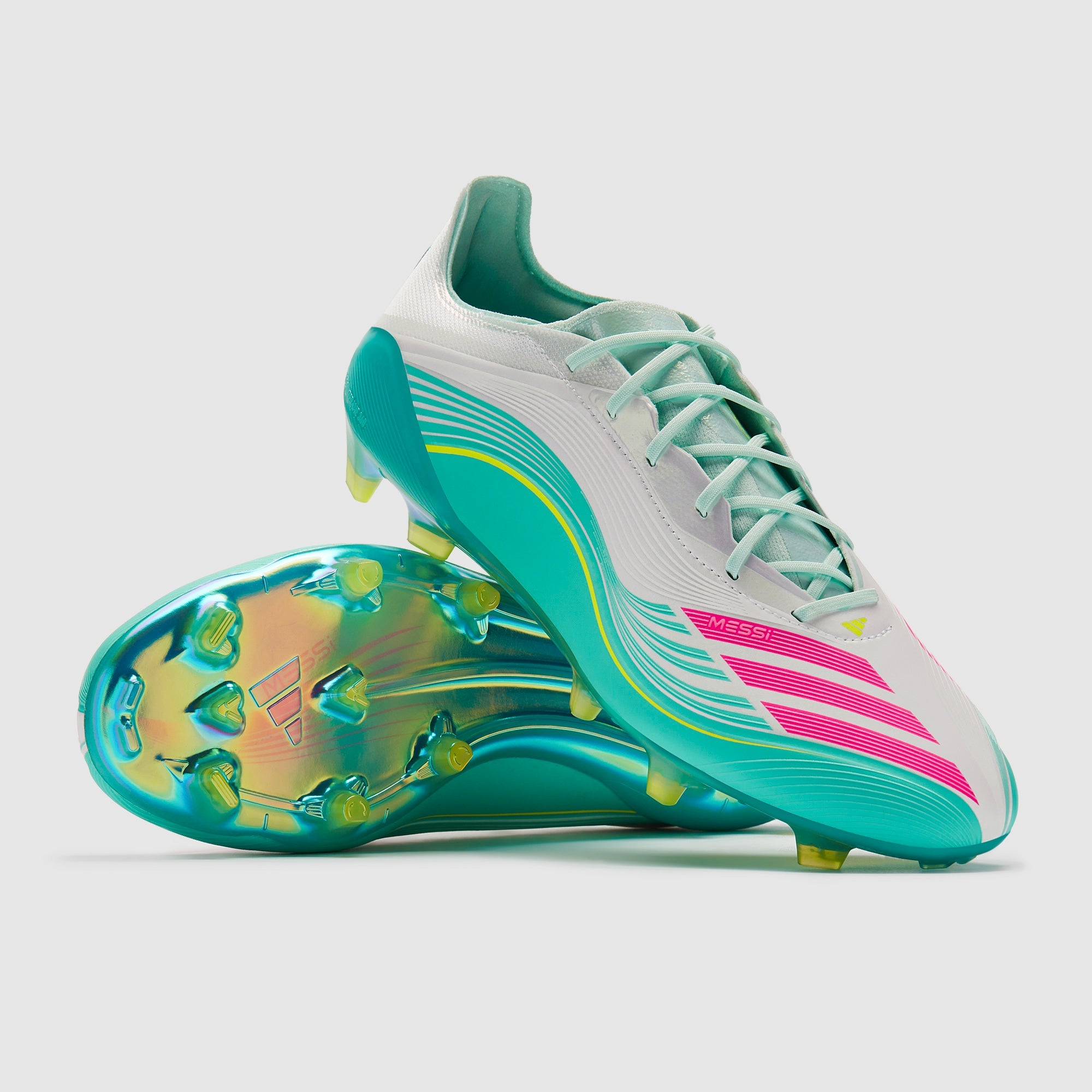 Adidas F50 Elite X Messi FG Football Boots Ftwr White/Lucid Pink/Flash Aqua