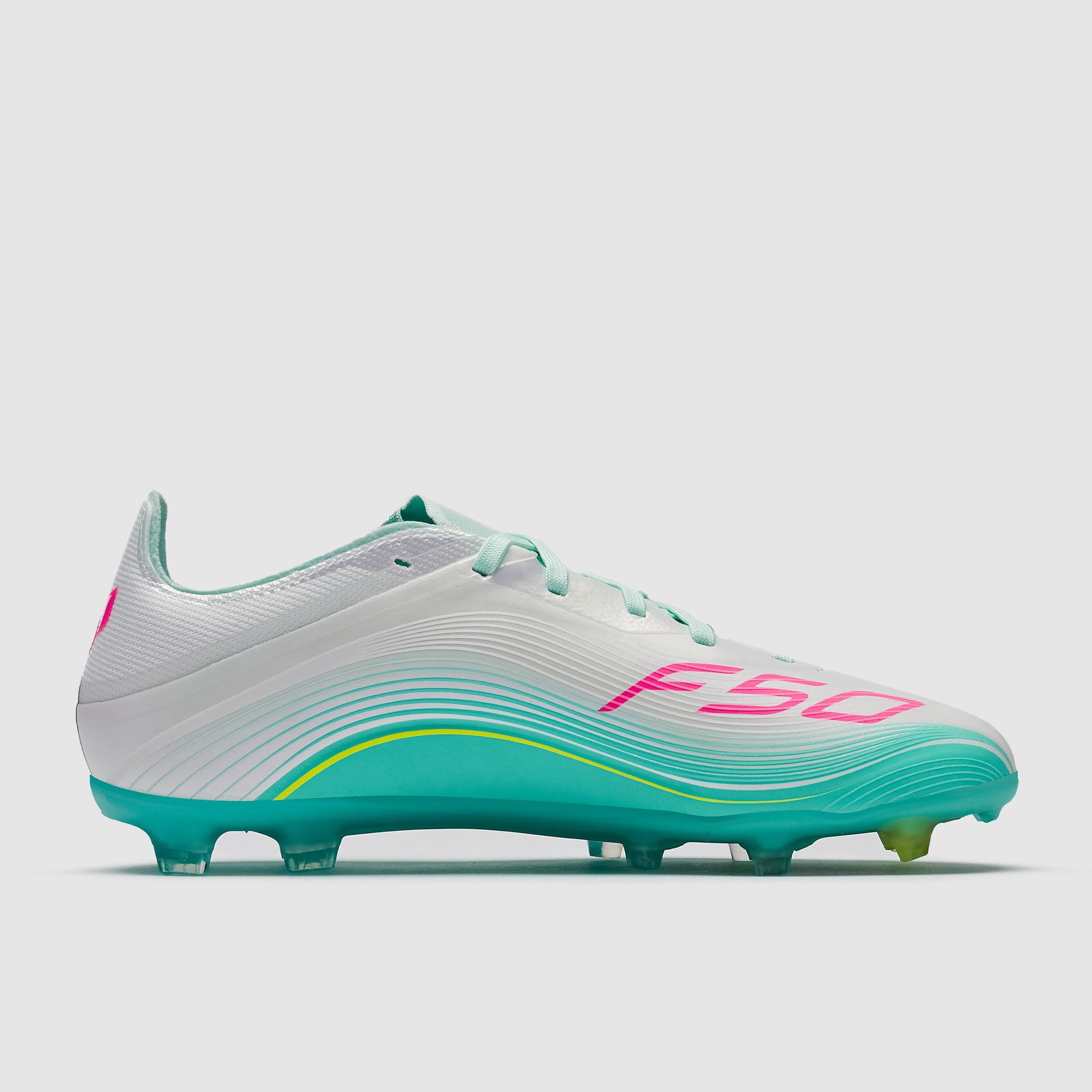 Adidas Kids F50 Elite X Messi FG Football Boots Ftwr White/Lucid Pink/Flash Aqua