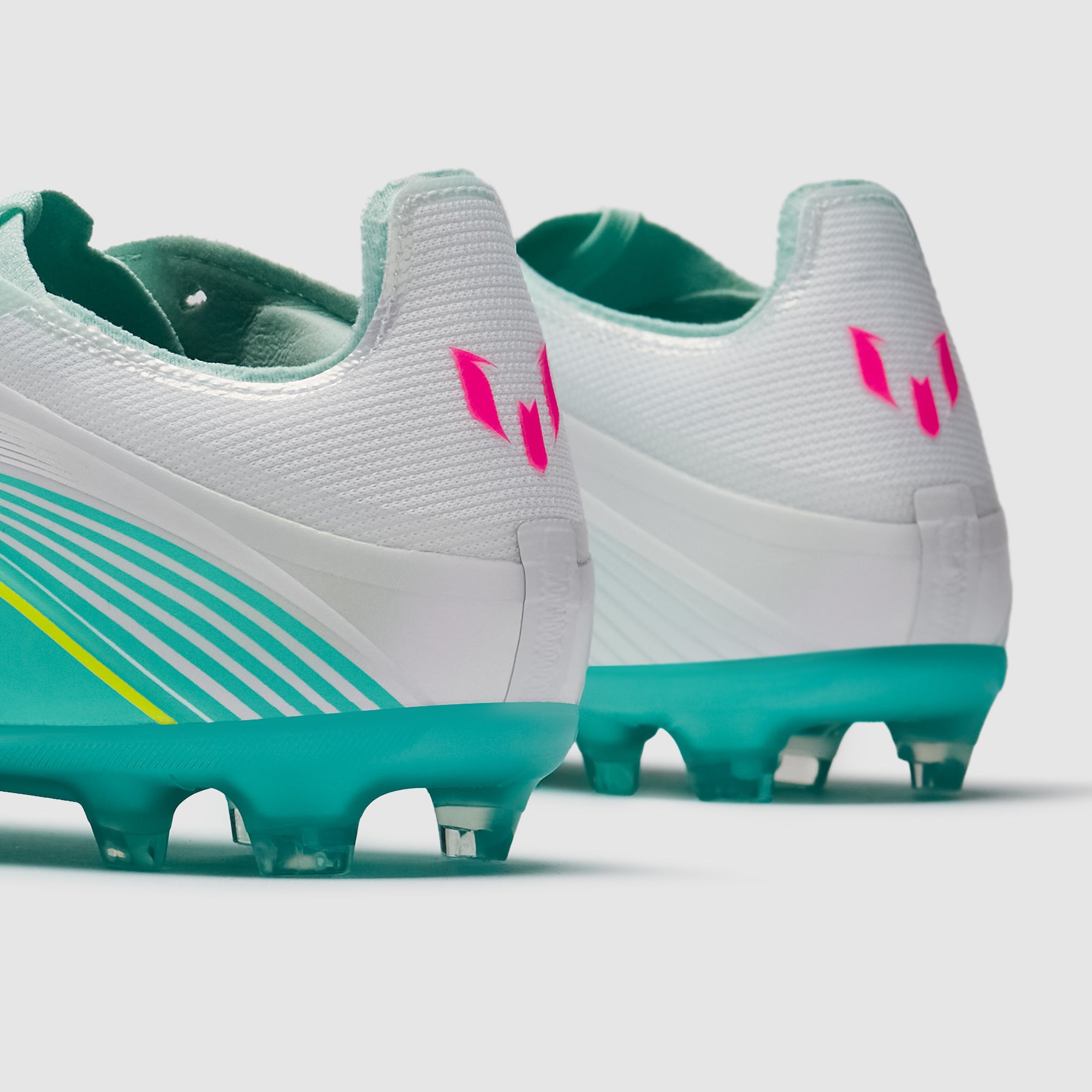 Adidas Kids F50 Elite X Messi FG Football Boots Ftwr White/Lucid Pink/Flash Aqua