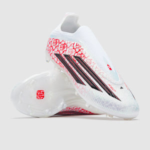 adidas Kids F50 Elite Laceless x Lamine Yamal FG Football Boots Ftwr White/Core Black/Lucid Red