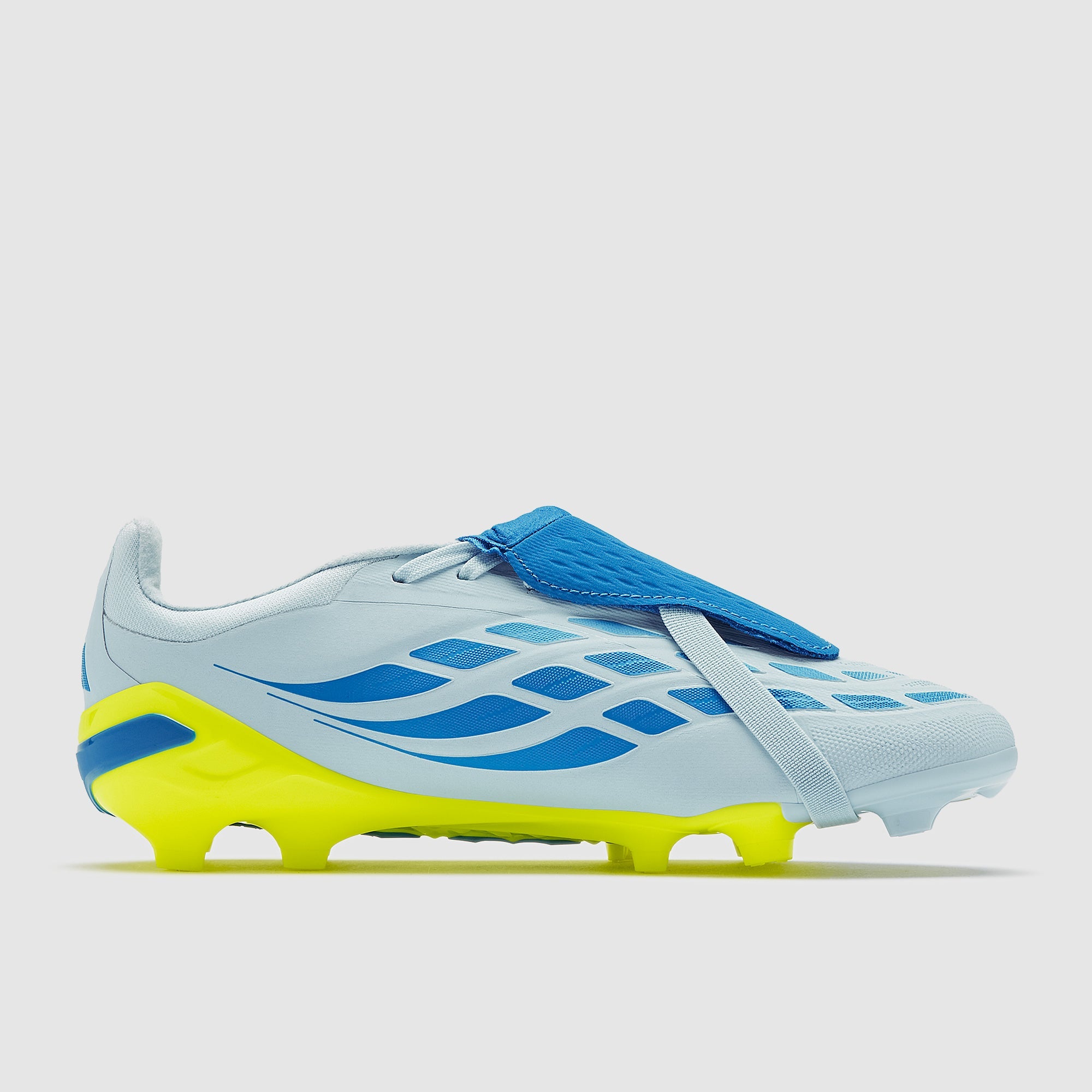 Adidas Kids Predator Elite Tongue FG Football Boots Crystal Sky/Ray Blue/Team Solar Yellow