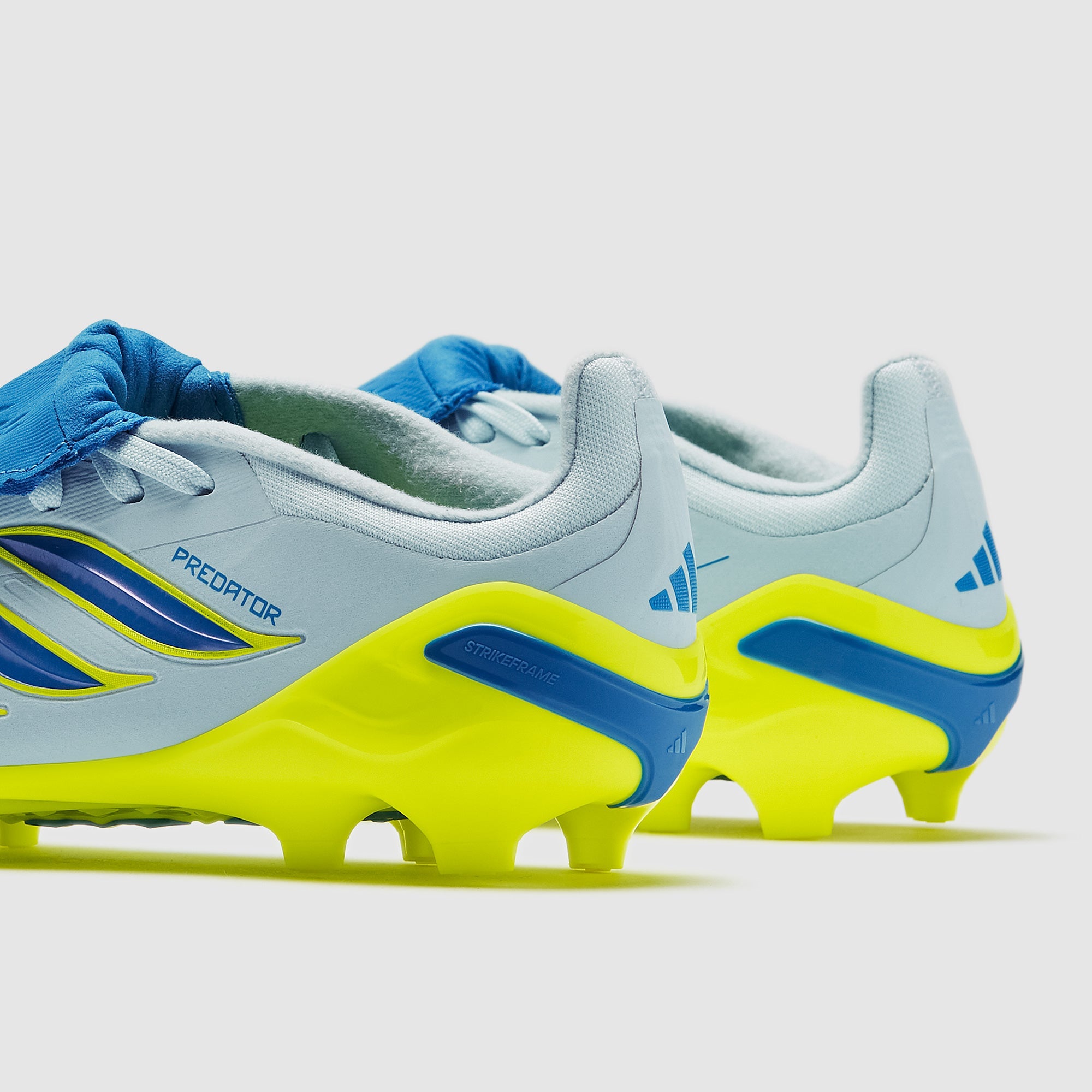 Adidas Kids Predator Elite Tongue FG Football Boots Crystal Sky/Ray Blue/Team Solar Yellow