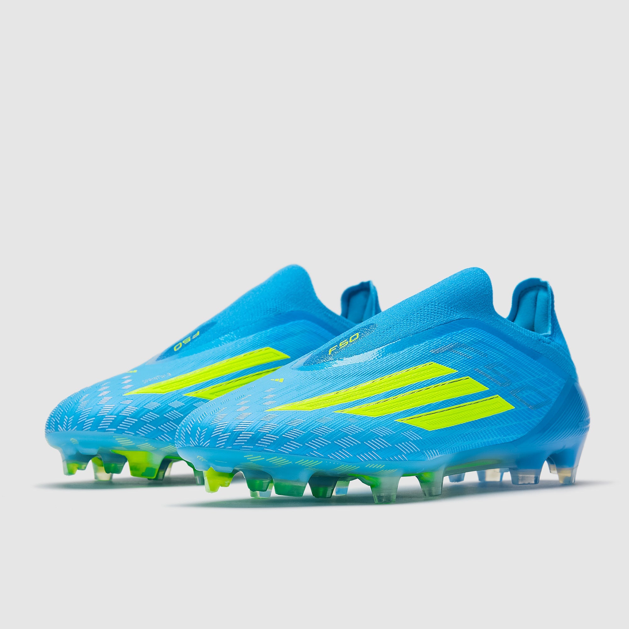 Adidas F50 Elite Laceless FG Football Boots Lucid Ray Blue/Team Solar Yellow/Lucid Aquamarine