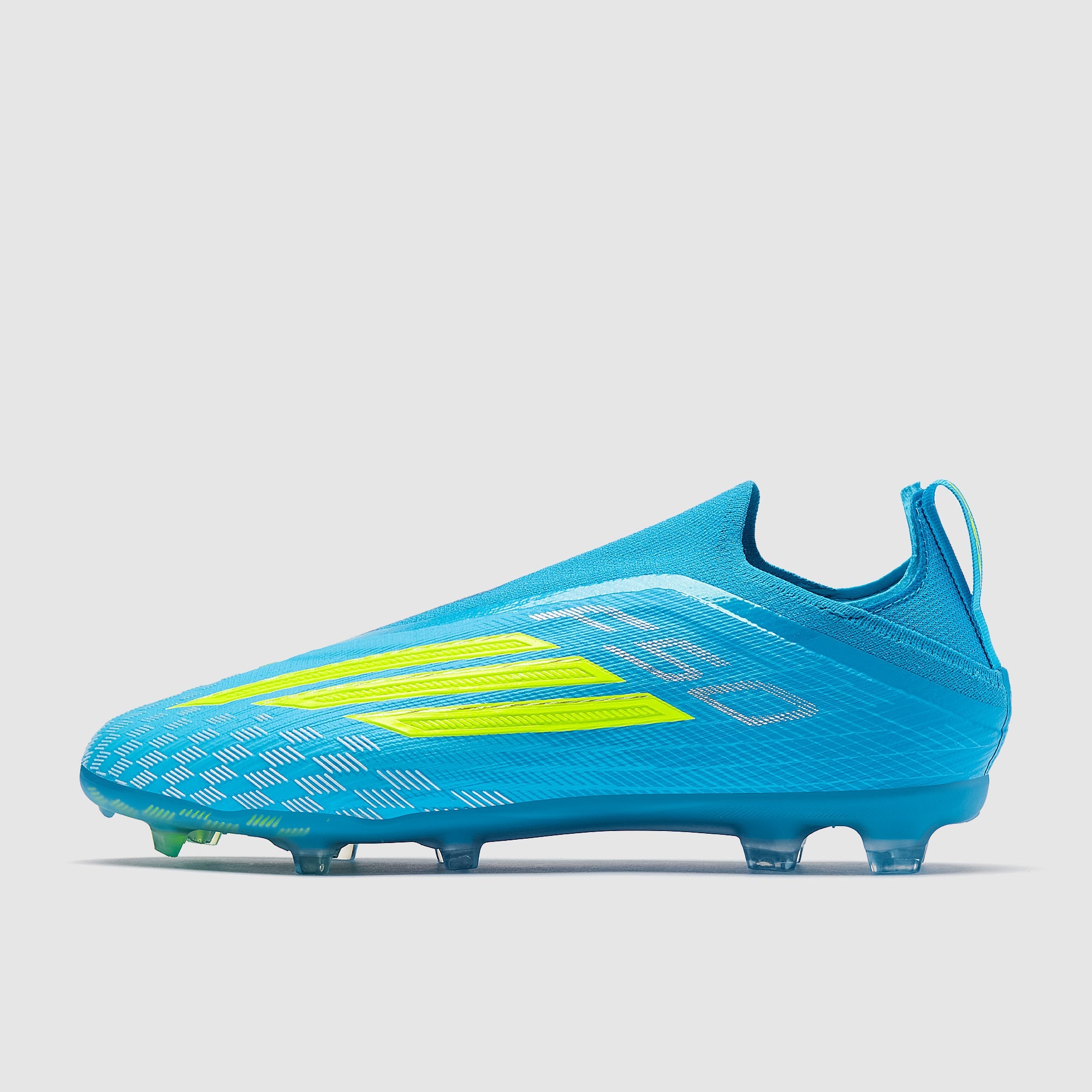 Adidas Kids F50 Elite Laceless FG Football Boots Lucid Ray Blue/Team Solar Yellow/Lucid Aquamarine