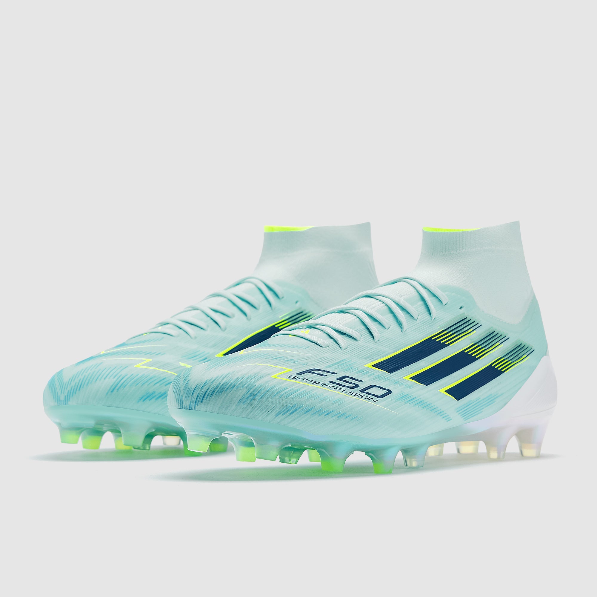 Adidas F50 Sparkfusion Elite FG/AG Football Boots Almost Blue/Dusky Petrol/Hi-Res Yellow