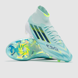 Adidas F50 Sparkfusion Elite FG/AG Football Boots Almost Blue/Dusky Petrol/Hi-Res Yellow