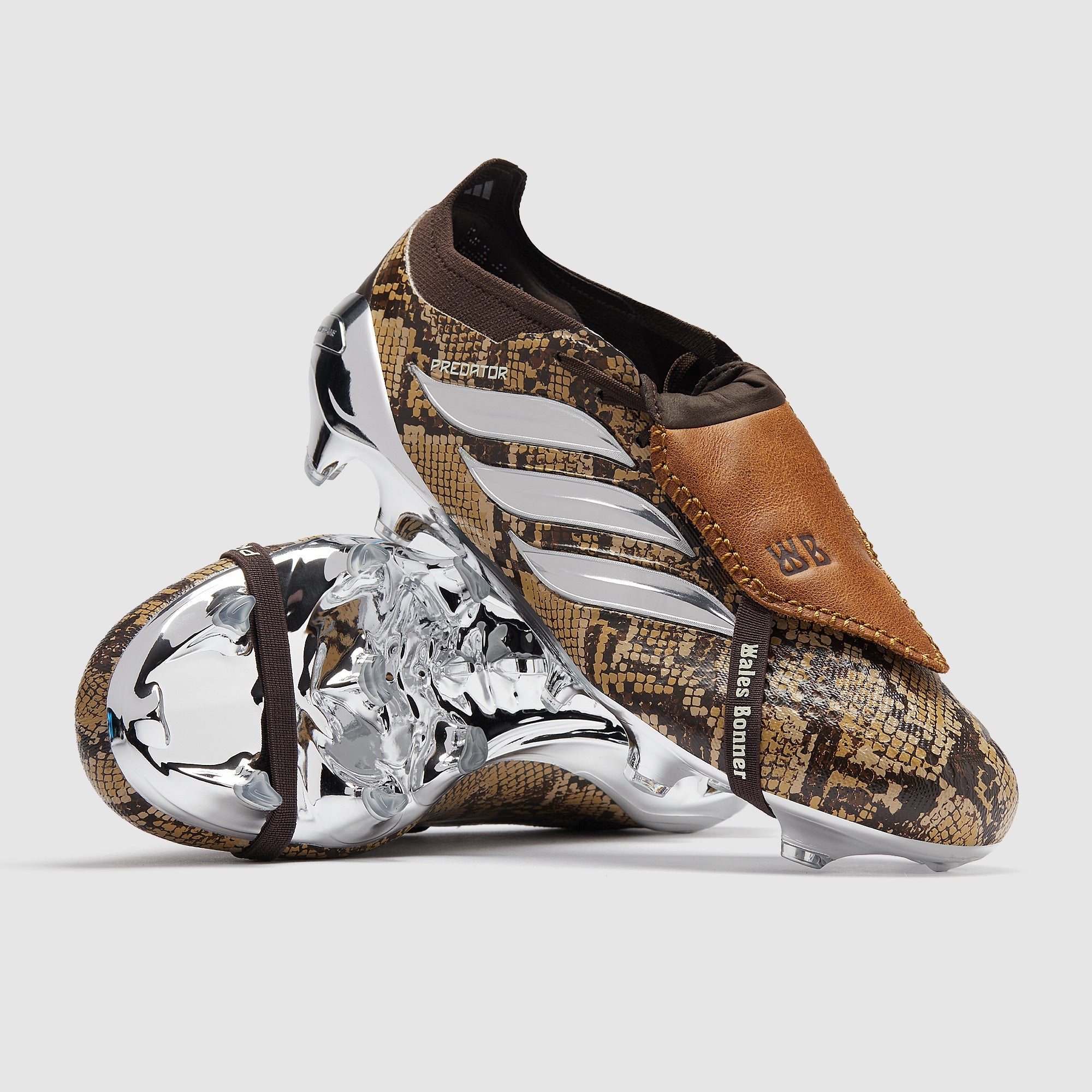 Adidas Predator Elite Tongue X Wales Bonner FG Football Boots Linen Khaki/Silver Met./Wonder White