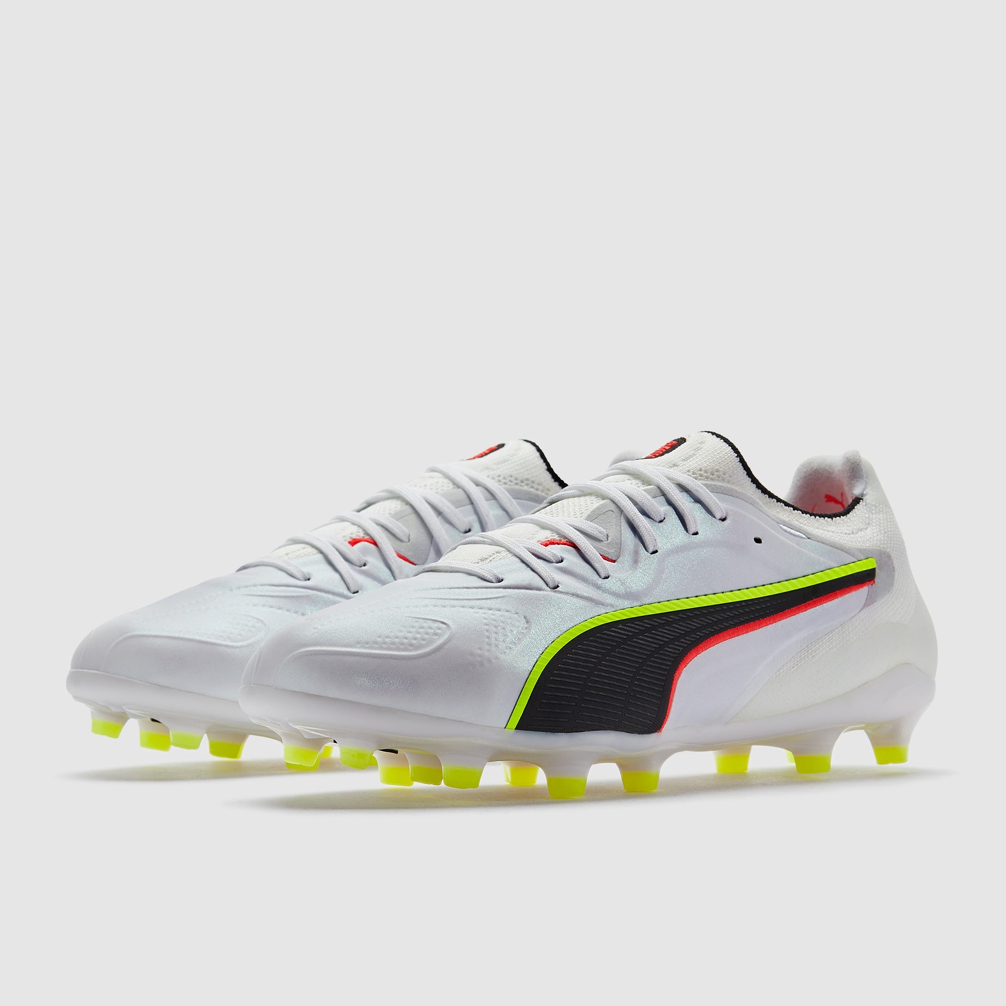 Puma King 20 Ultimate FG/AG Football Boots Puma White/Glowing Red/Yellow Alert