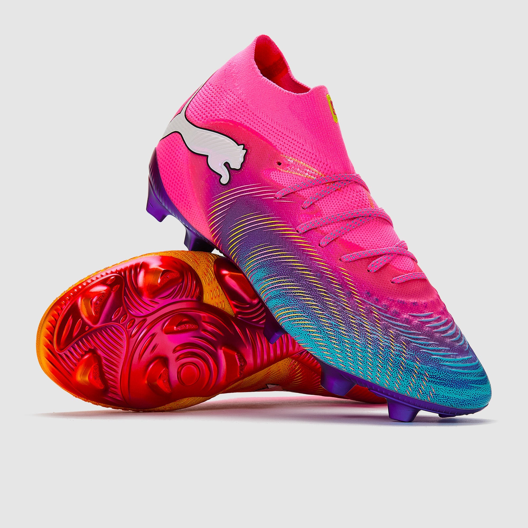 Puma Future 9 Ultimate FG Football Boots Poison Pink/Sun Stream/Bright Aqua