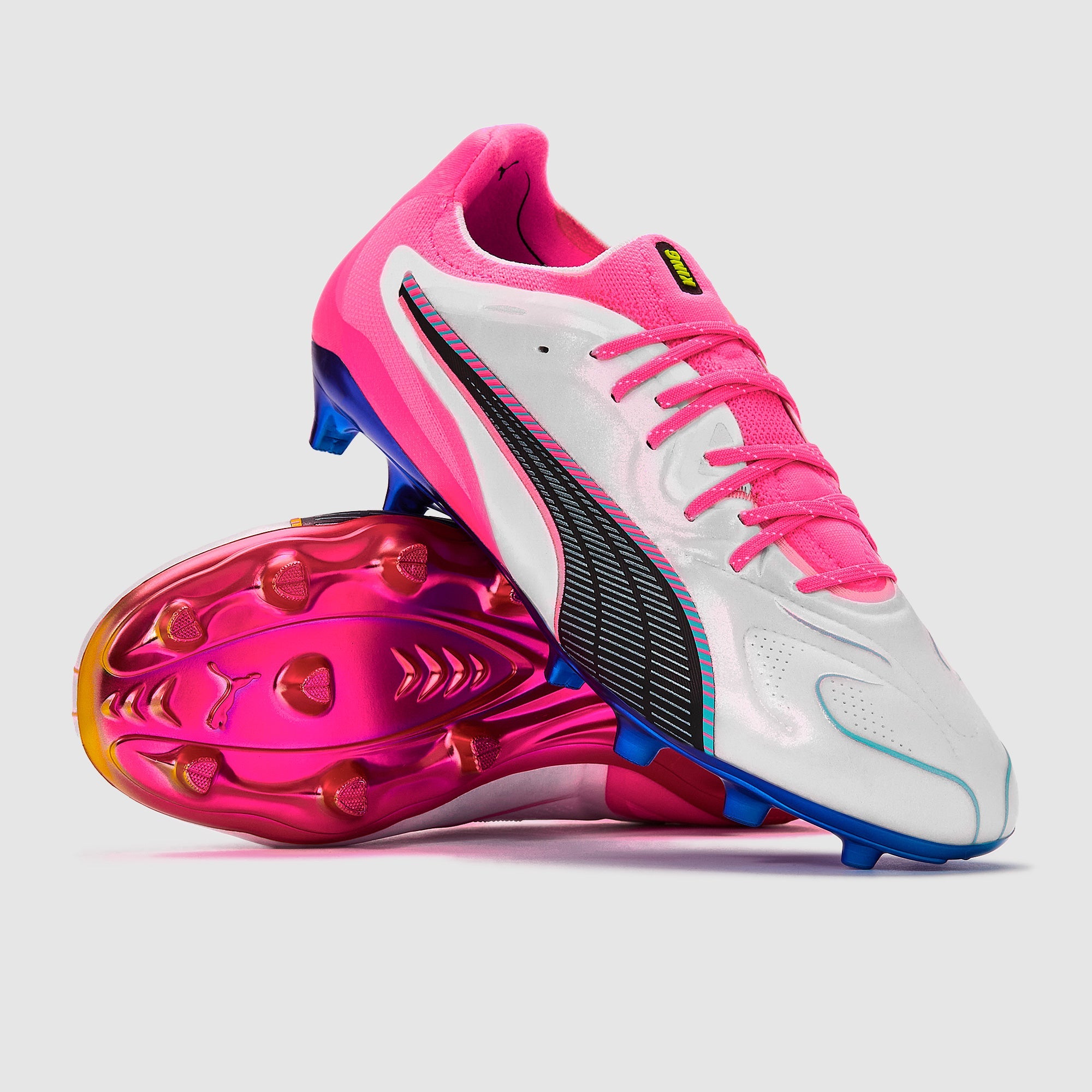 Puma King 20 Ultimate FG/AG Football Boots Puma White/Poison Pink/Bright Aqua