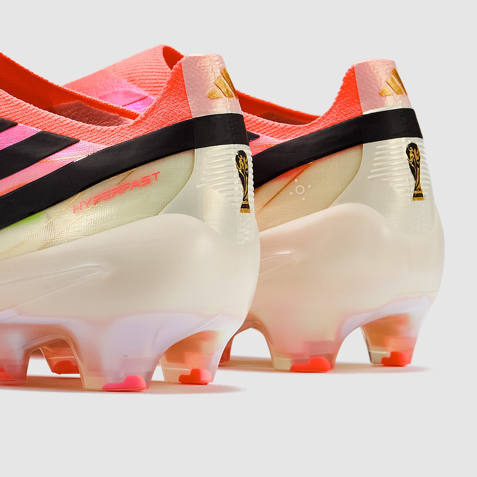Adidas F50 Hyperfast Elite Laceless FG Football Boots Solar Turbo/Core Black/Gold Met