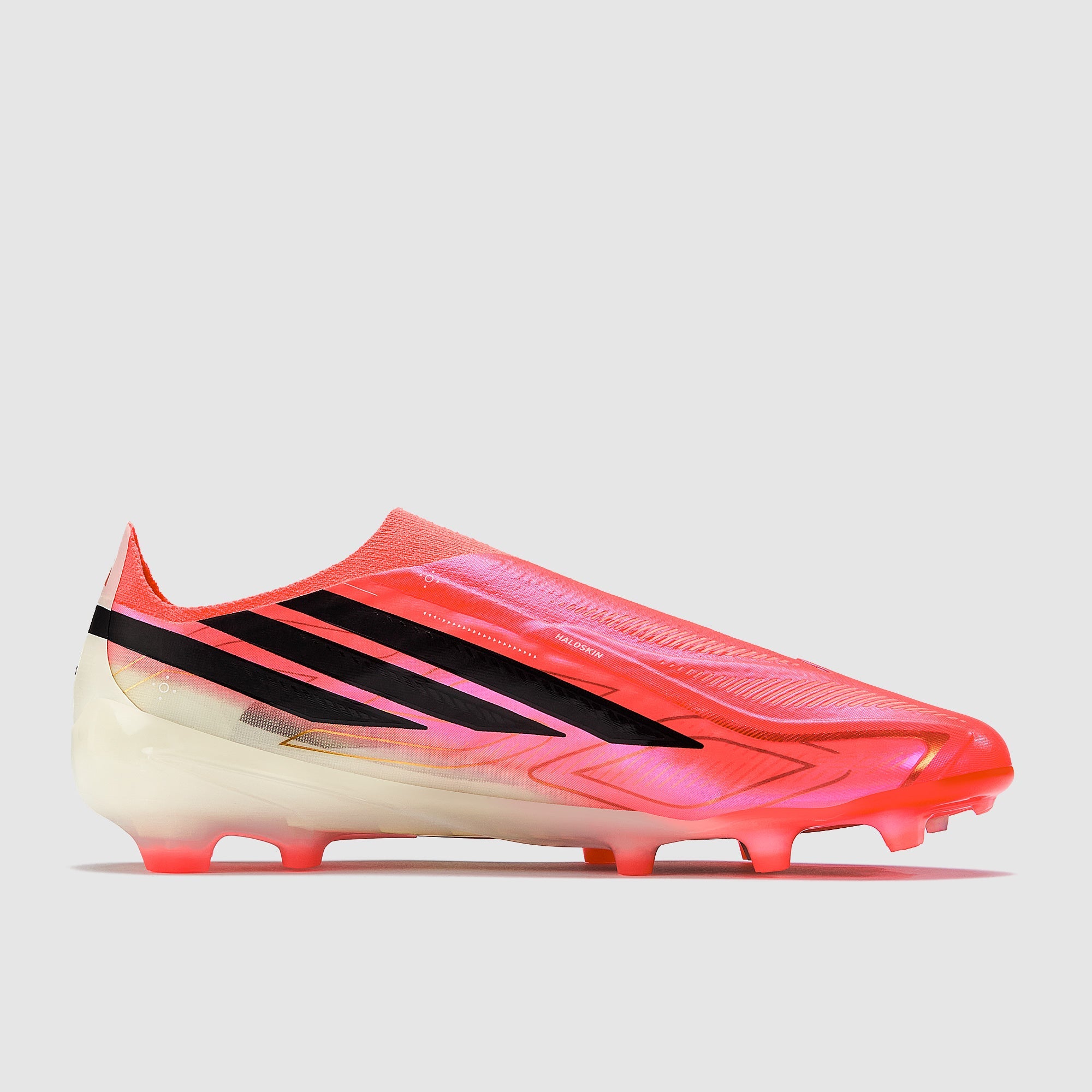 Adidas Kids F50 Hyperfast Elite Laceless FG Football Boots Solar Turbo/Core Black/Gold Met