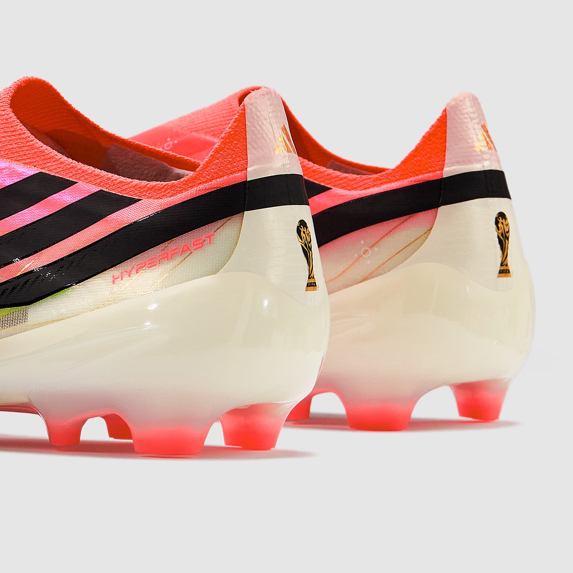 Adidas Kids F50 Hyperfast Elite Laceless FG Football Boots Solar Turbo/Core Black/Gold Met