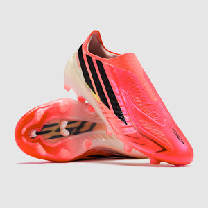 Adidas Kids F50 Hyperfast Elite Laceless FG Football Boots Solar Turbo/Core Black/Gold Met