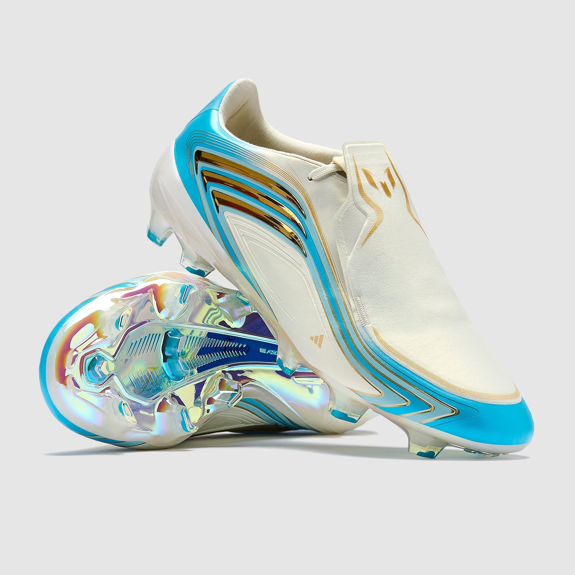 Adidas F50 Elite x Messi FG Football Boots Ivory/Semi Blue Burst/Icey Blue
