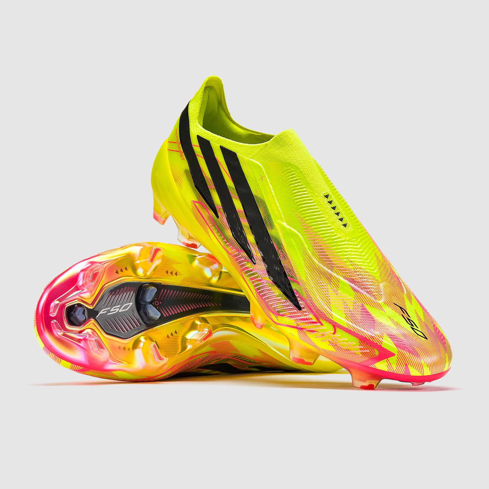 Adidas F50 Hyperfast Elite Laceless FG Football Boots Team Solar Yellow 2/Core Black/Solar Turbo