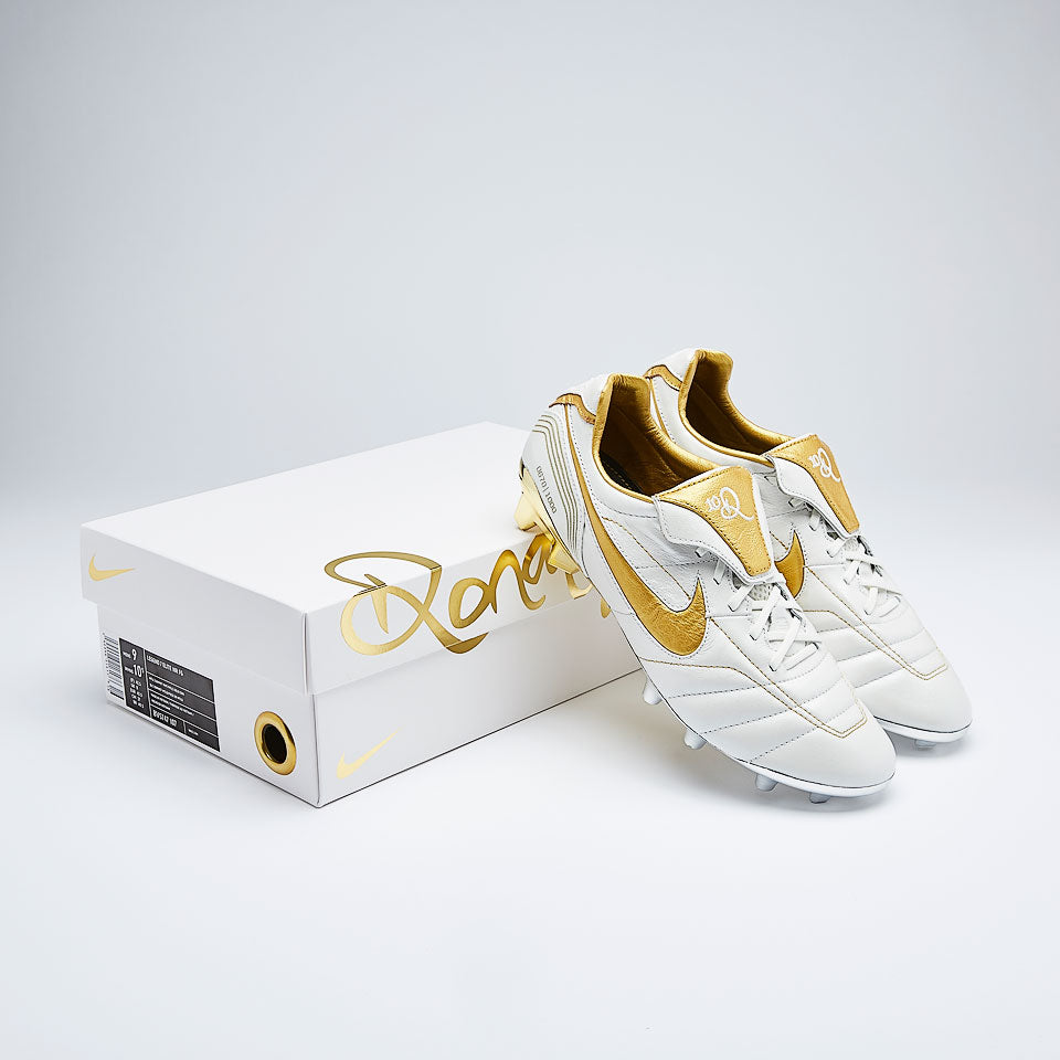 Nike Tiempo Legend VII Elite 10R FG Firm Ground Football Boots White/Gold