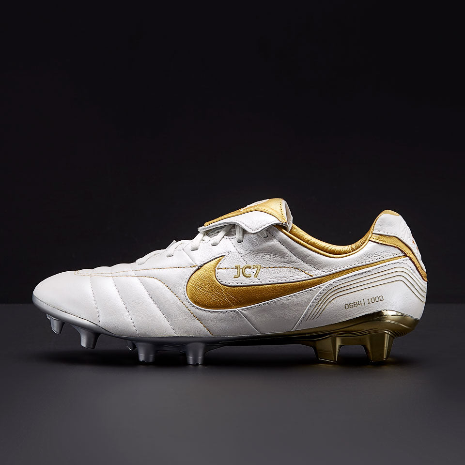 Nike Tiempo Legend VII Elite 10R FG Firm Ground Football Boots White/Gold