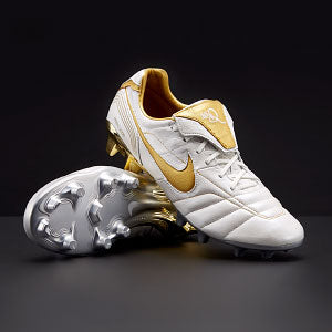 Nike Tiempo Legend VII Elite 10R FG Firm Ground Football Boots White/Gold