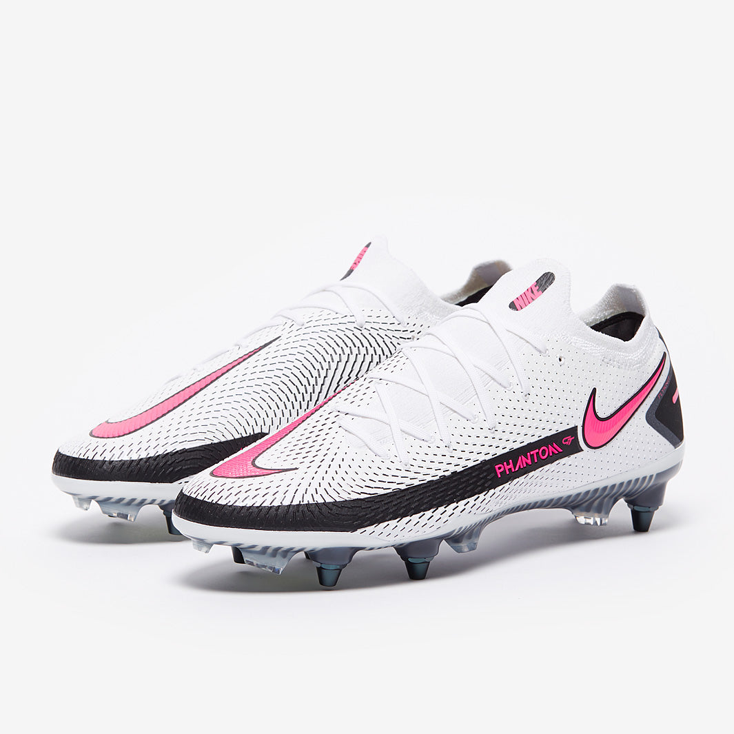 Nike Phantom GT Elite SG-PRO Anti-Clog Football Boots White/Pink Blast/Black