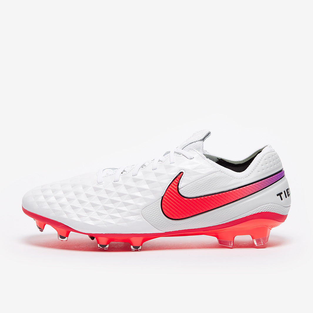 Nike Tiempo Legend VIII Elite FG Football Boots White/Flash Crimson/Photon Dust