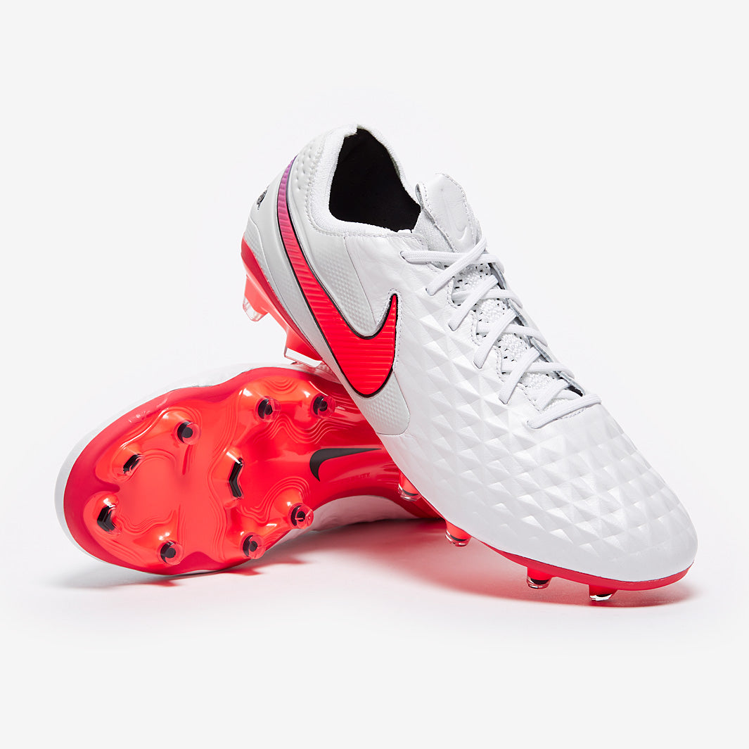 Nike Tiempo Legend VIII Elite FG Football Boots White/Flash Crimson/Photon Dust
