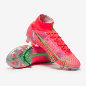Nike Mercurial Superfly VIII Elite FG Football Boots Bright Crimson/Metallic Silver
