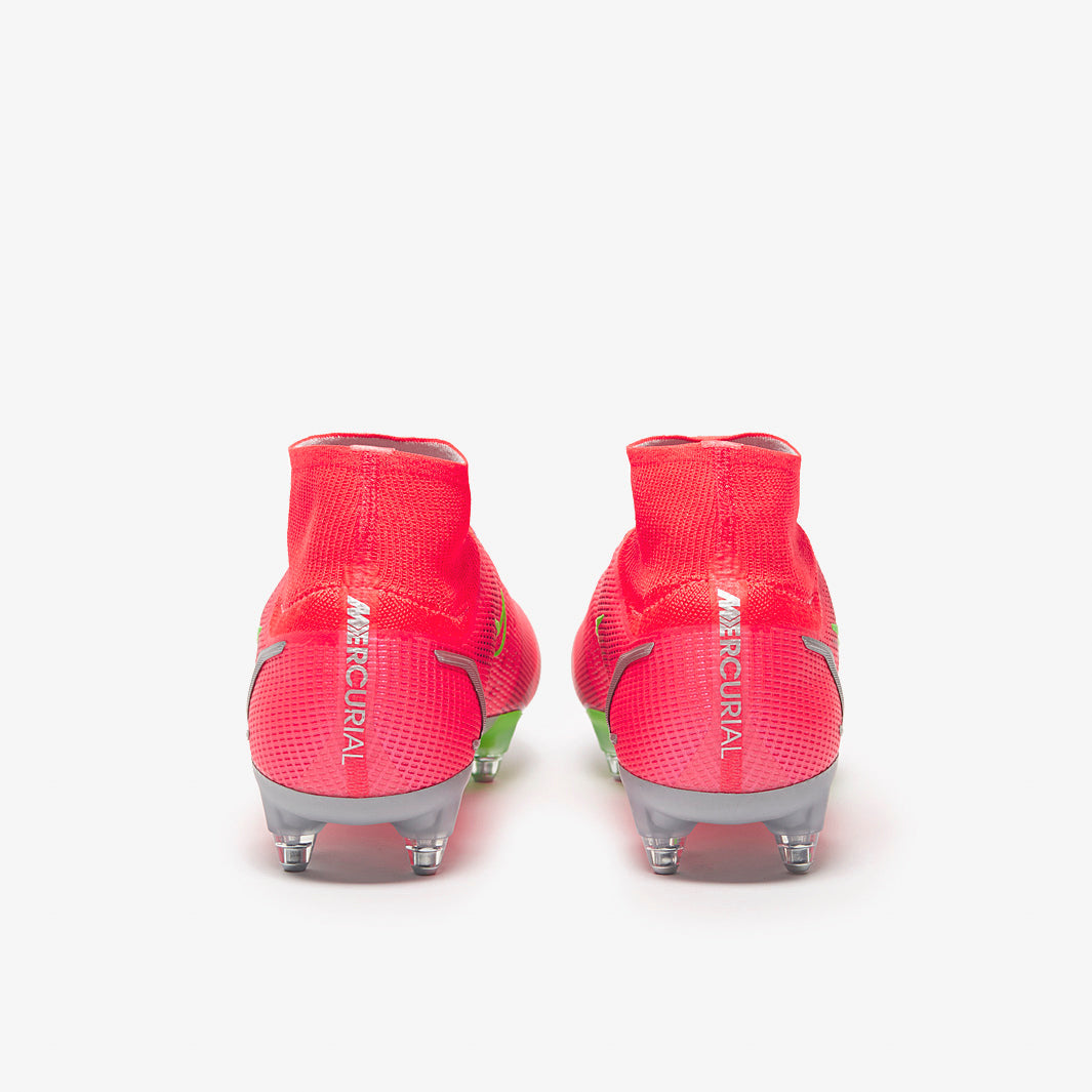 Nike Mercurial Superfly VIII Elite SG-PRO Anti-Clog Football Boots Bright Crimson/Metallic Silver