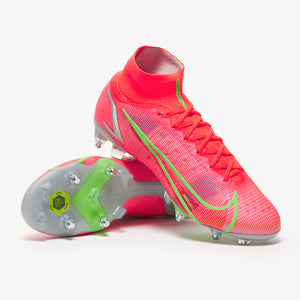 Nike Mercurial Superfly VIII Elite SG-PRO Anti-Clog Football Boots Bright Crimson/Metallic Silver