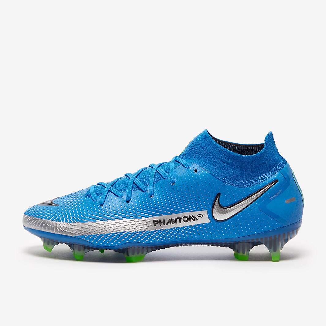 Nike Phantom GT Elite DF FG Football Boots Photo Blue/Metallic Silver/Rage Green