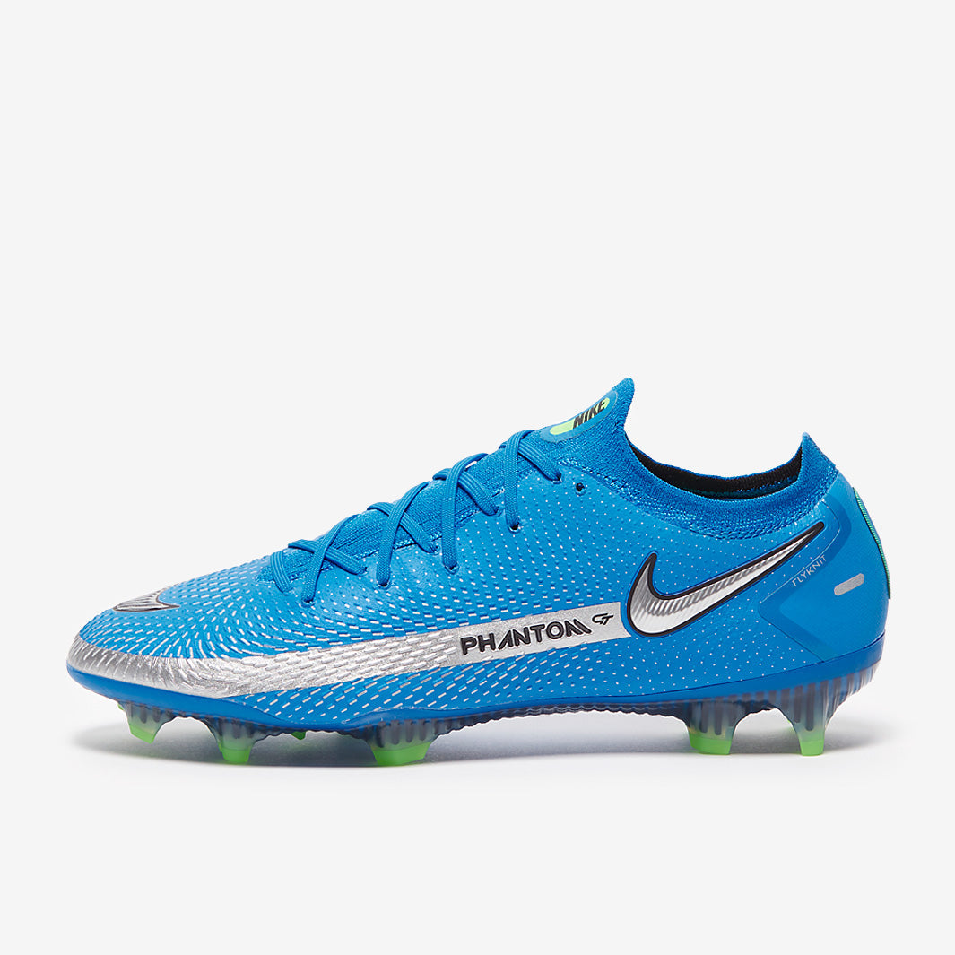 Nike Phantom GT Elite FG Football Boots Photo Blue/Metallic Silver/Rage Green