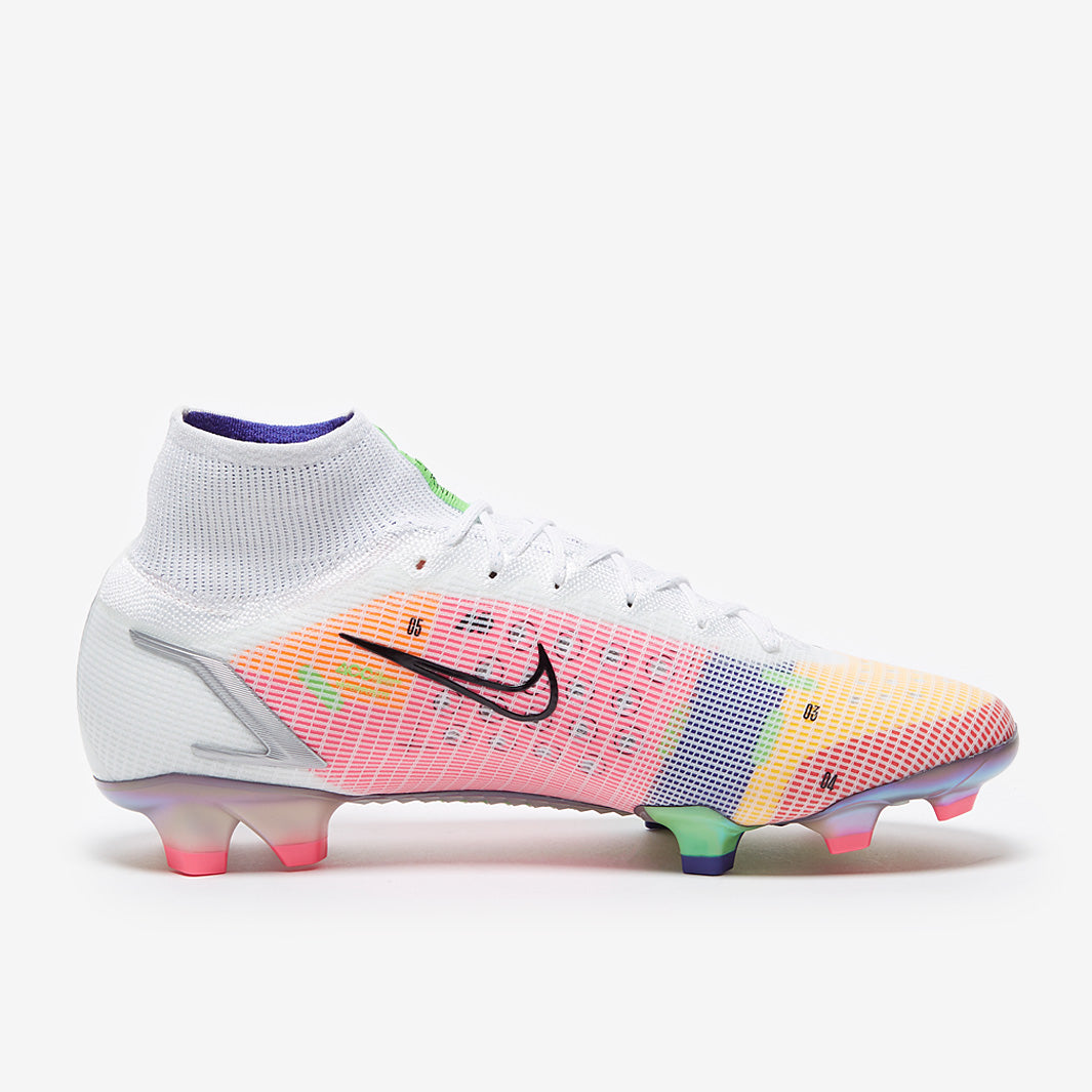 Nike Mercurial Superfly Dragonfly 8 Elite FG Football Boots White/Metallic Silver/Dark Raisin