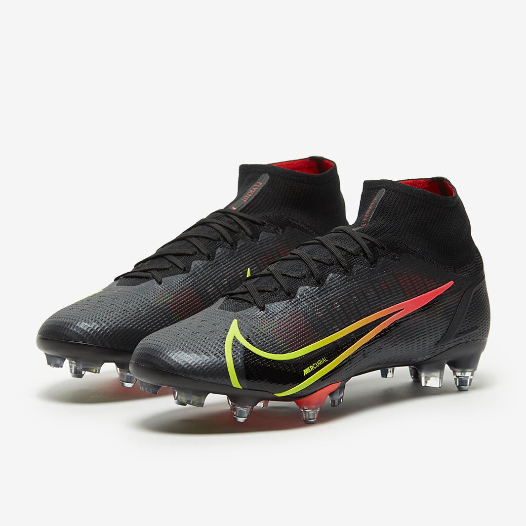Nike Mercurial Superfly VIII Elite SG-PRO Anti-Clog Football Boots Black/Cyber/Off Noir