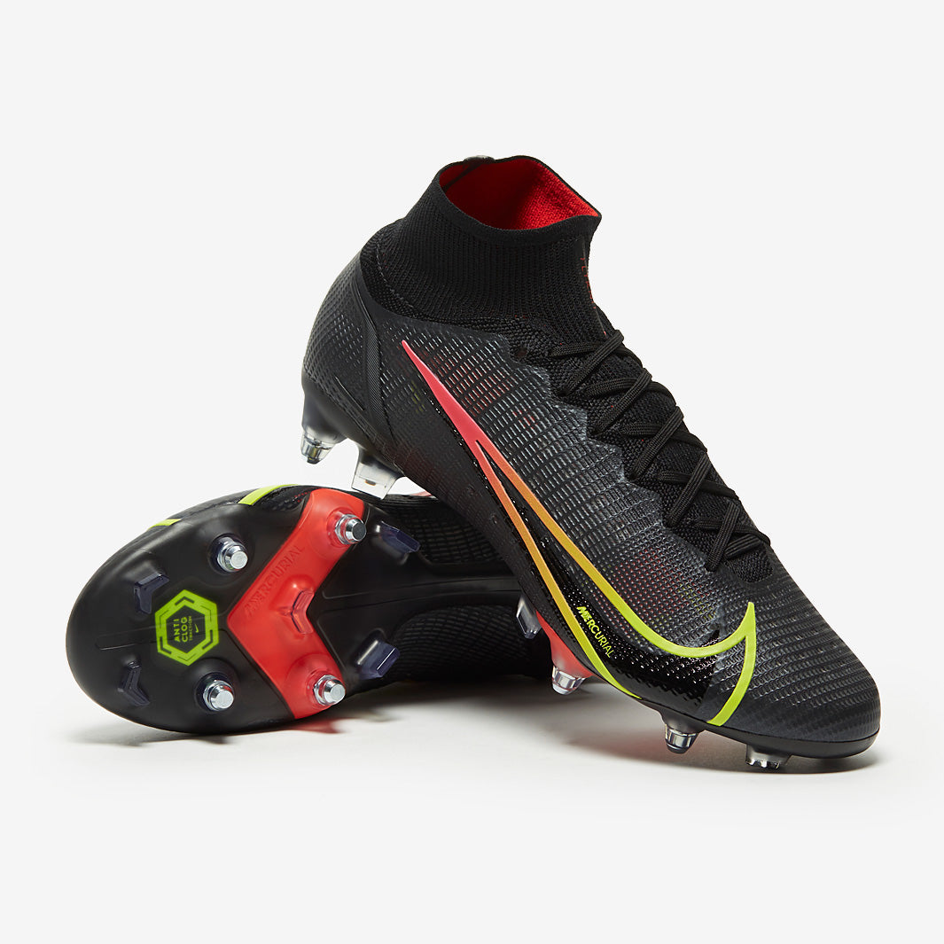 Nike Mercurial Superfly VIII Elite SG-PRO Anti-Clog Football Boots Black/Cyber/Off Noir