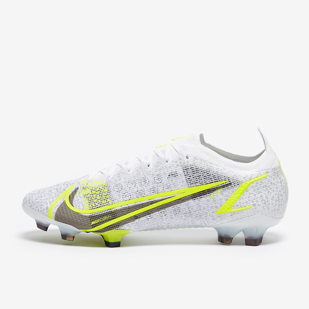 Nike Mercurial Vapor 14 Elite FG Football Boots White/Black Metallic/Silver Volt