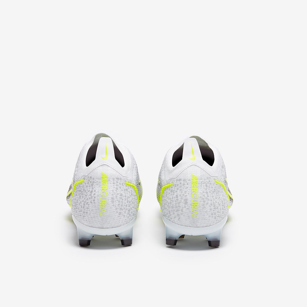 Nike Mercurial Vapor 14 Elite FG Football Boots White/Black Metallic/Silver Volt