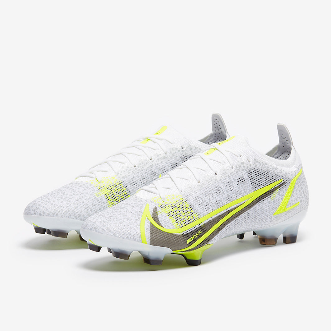 Nike Mercurial Vapor 14 Elite FG Football Boots White/Black Metallic/Silver Volt