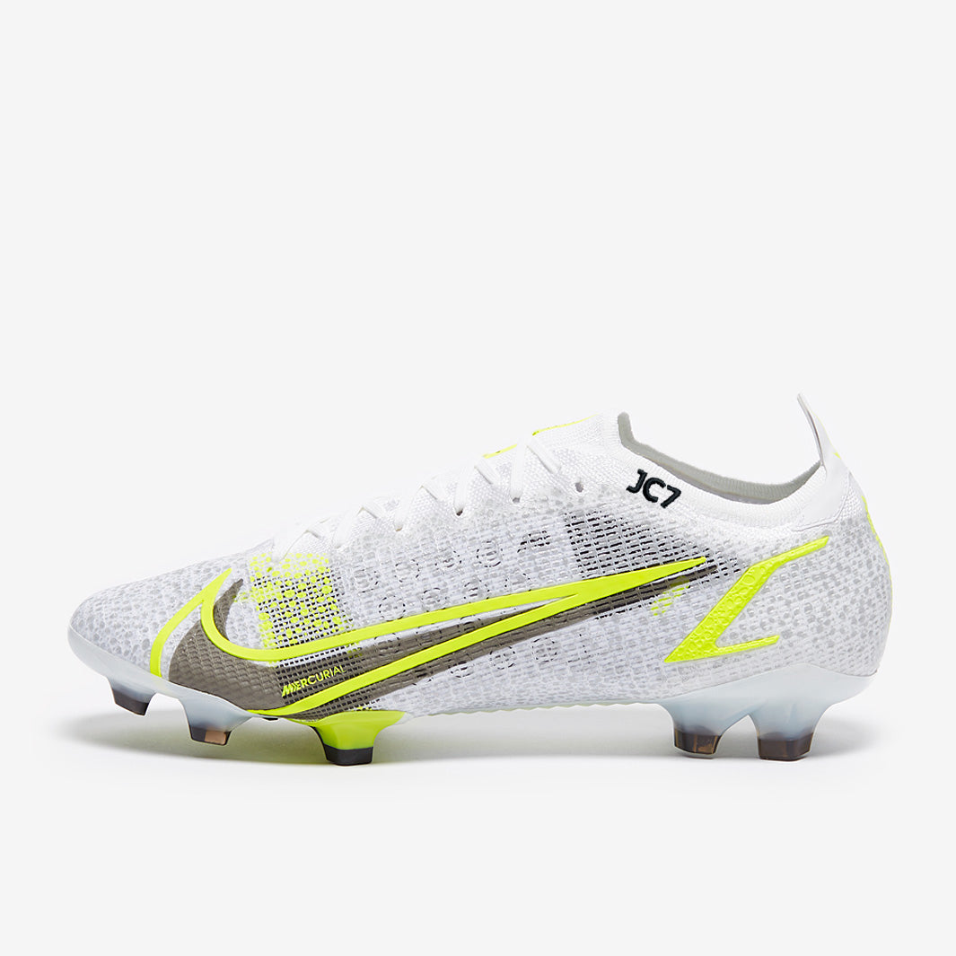 Nike Mercurial Vapor 14 Elite FG Football Boots White/Black Metallic/Silver Volt
